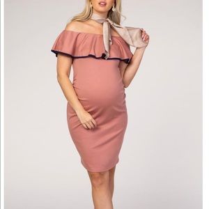 💖 NWT - Pink Blush 💖- Strapless Maternity Dress